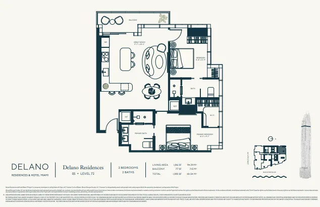 Delano Residences · Floor plate 3